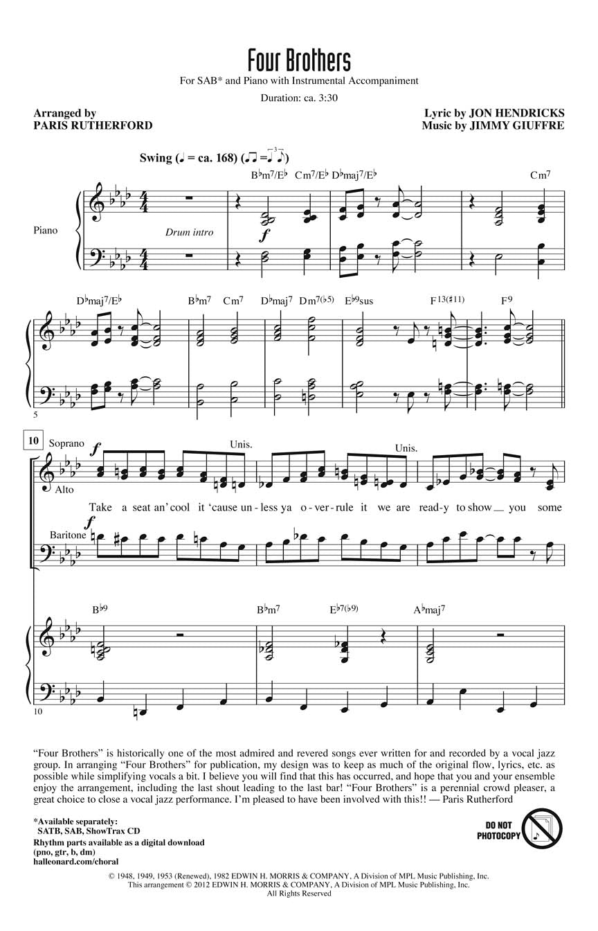 Four Brothers - sample page 1