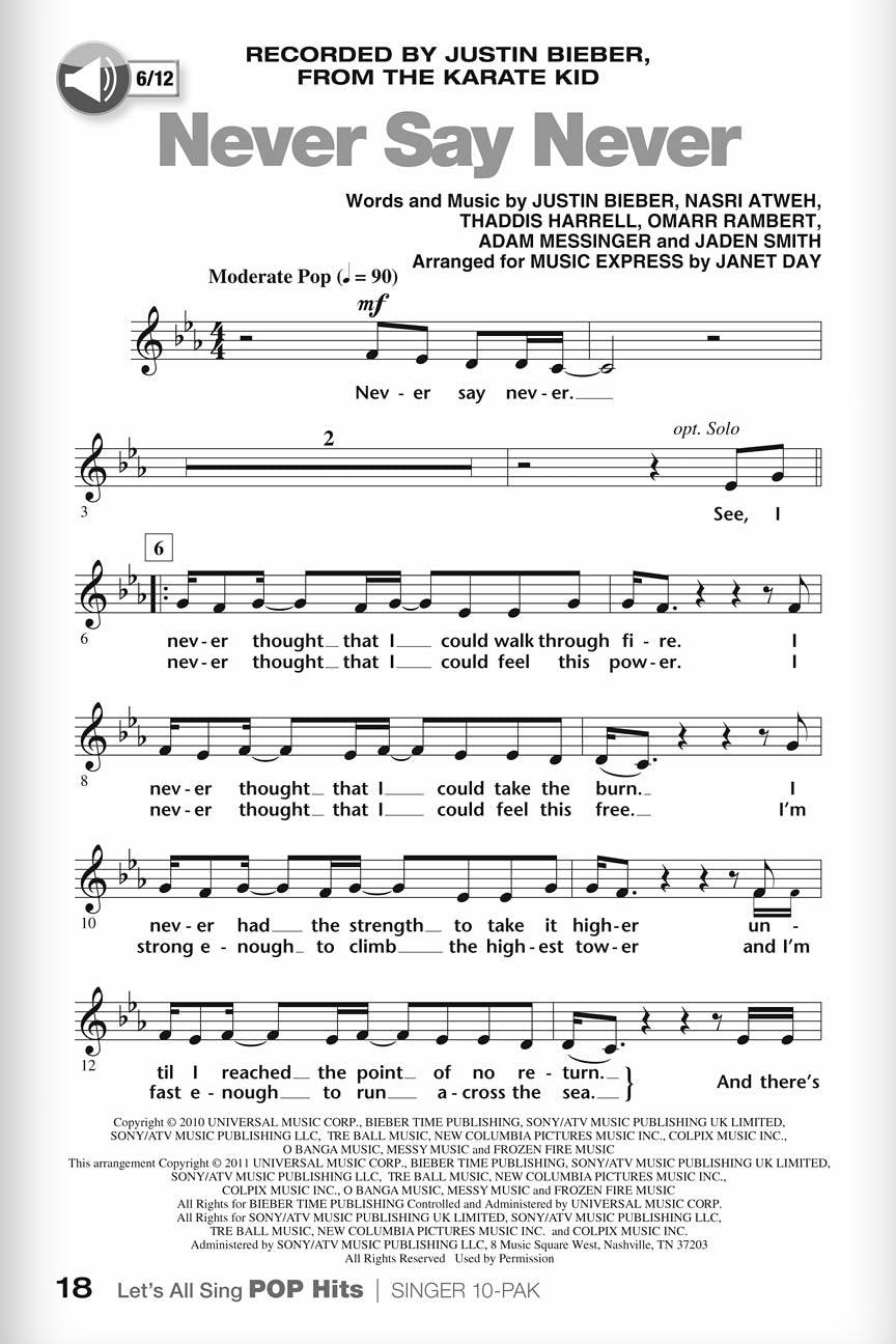 Let's All Sing Pop Hits - sample page 6