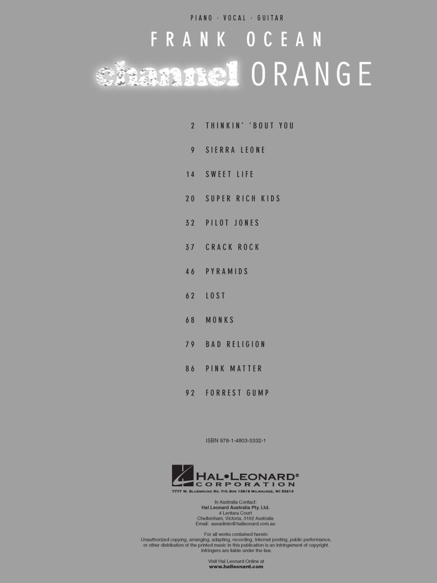 Frank Ocean – Channel Orange - sample page 2