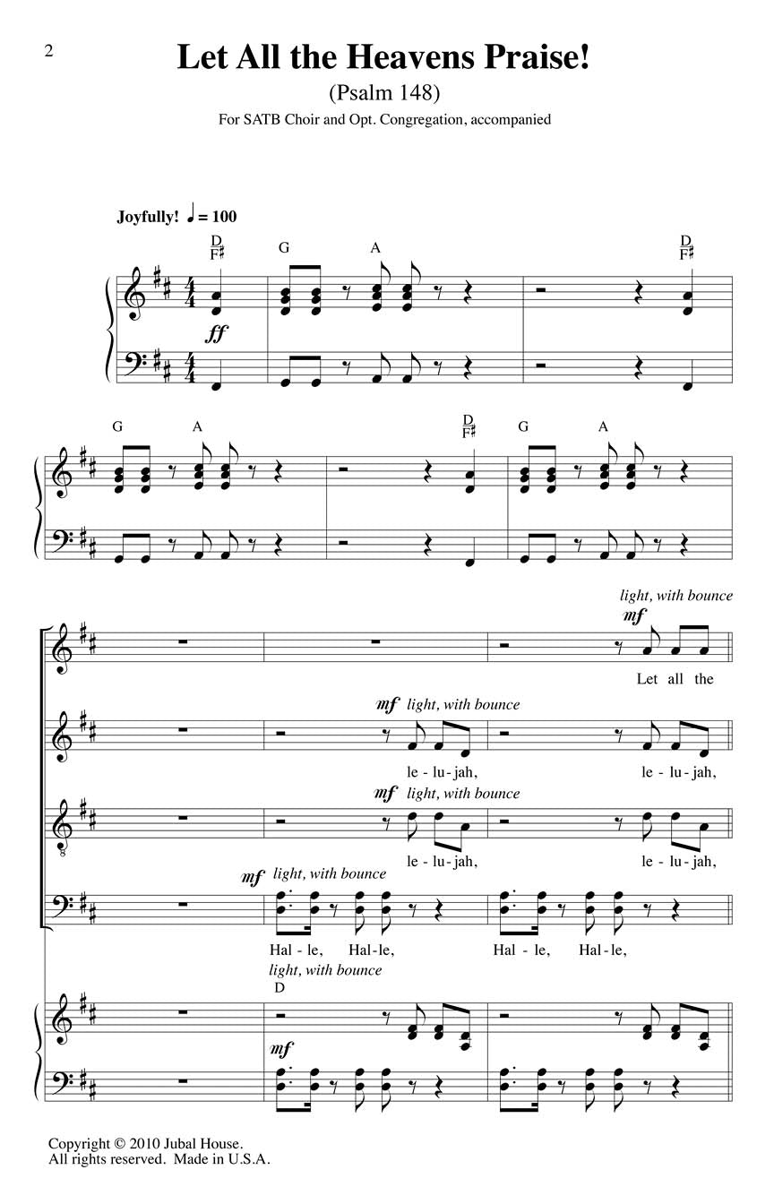 Let All the Heavens Praise! - sample page 1