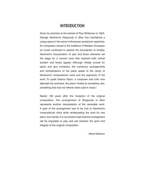 Rhapsody in Blue for Piano Duet - sample page 2