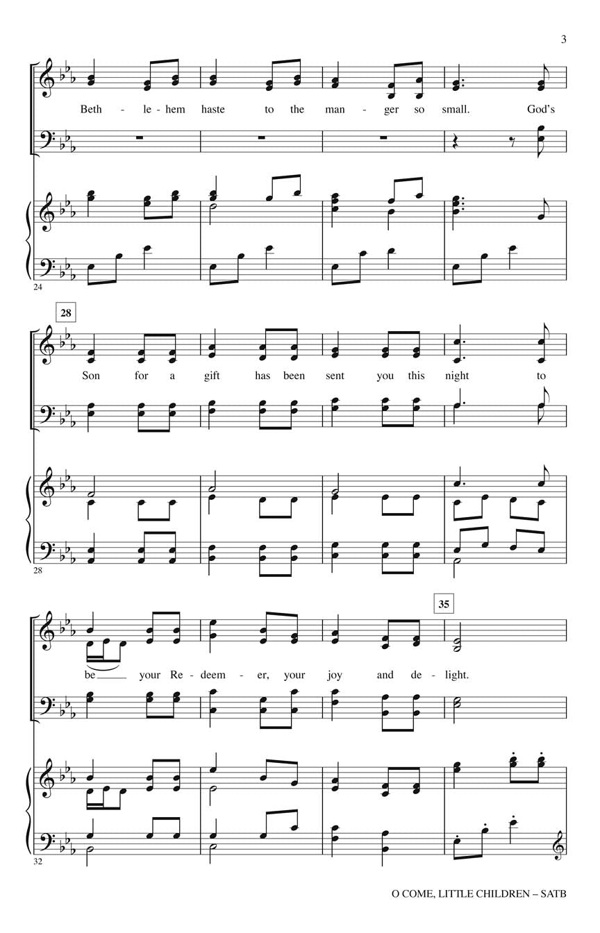 O Come, Little Children - sample page 2