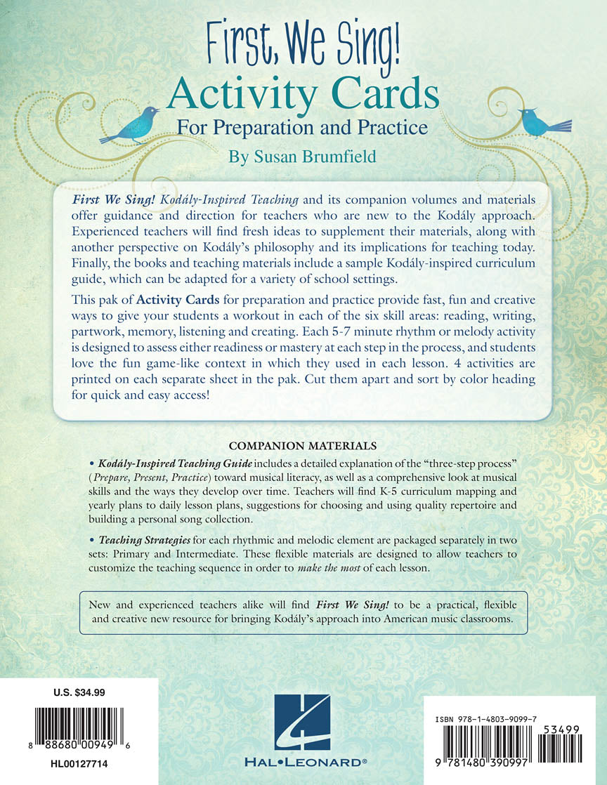 First, We Sing! Activity Cards - sample page 2