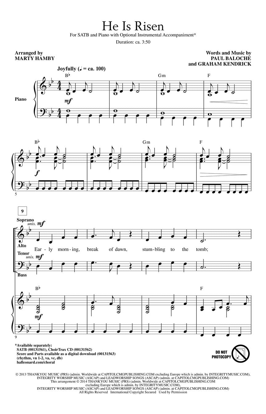 He Is Risen - sample page 1