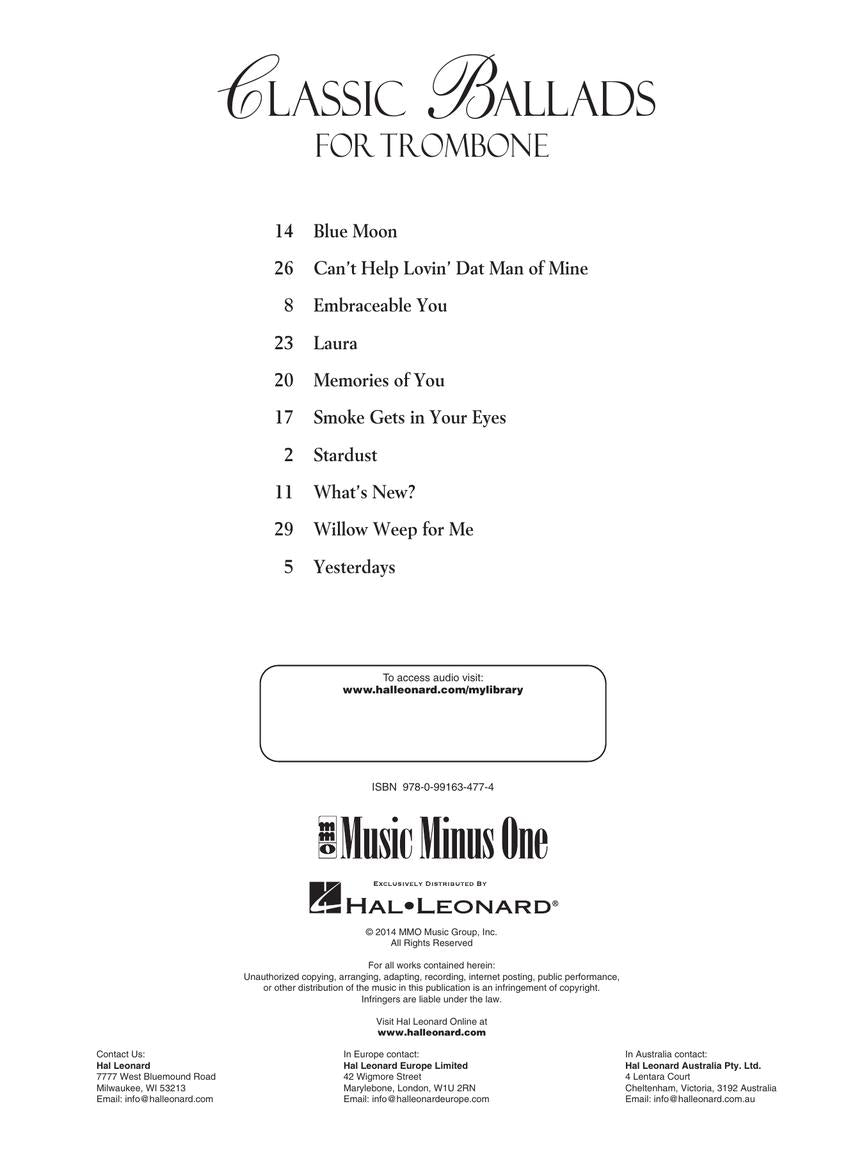 Classic Ballads for Trombone - sample page 2