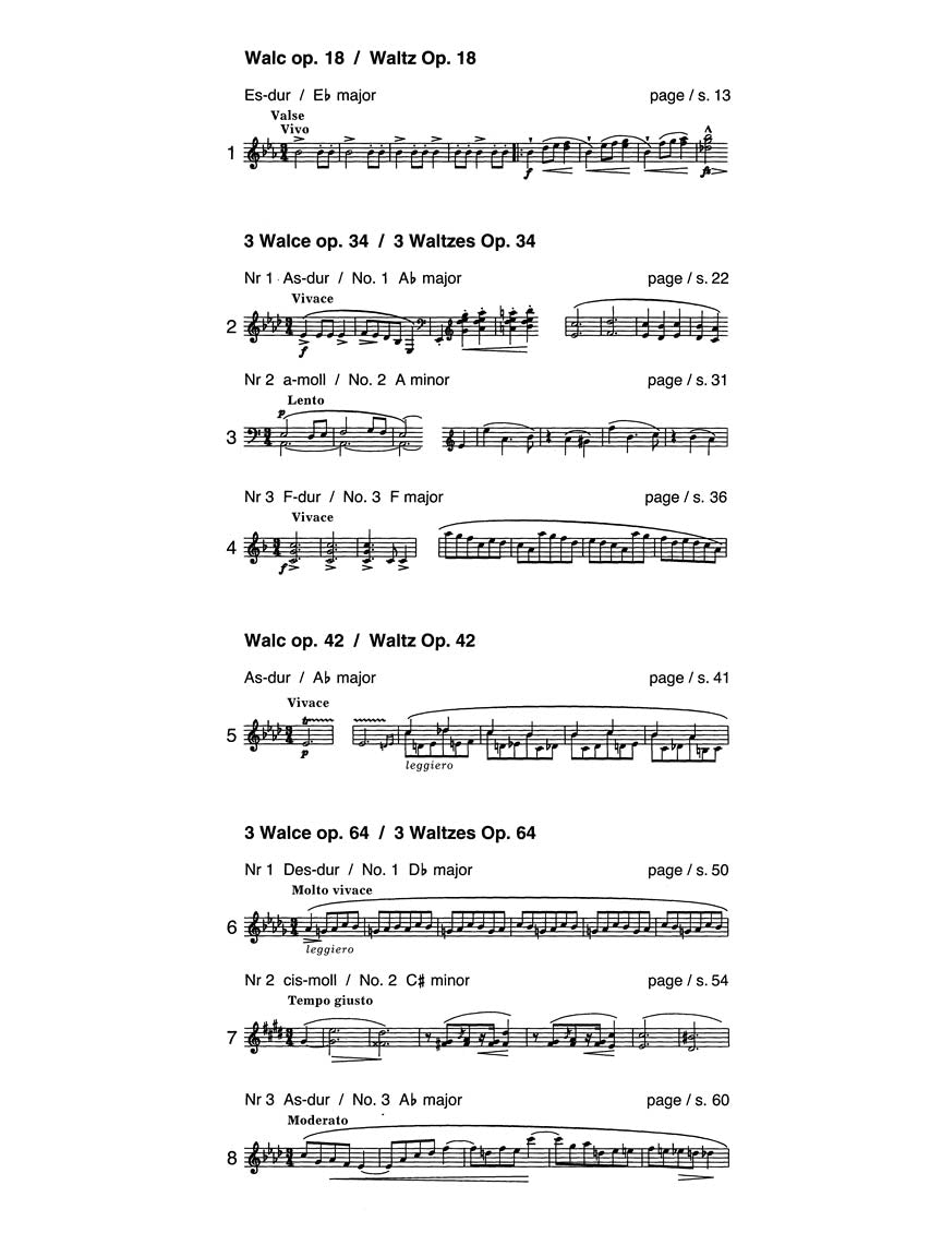 Waltzes Op. 18, 34, 42, 64 - sample page 1