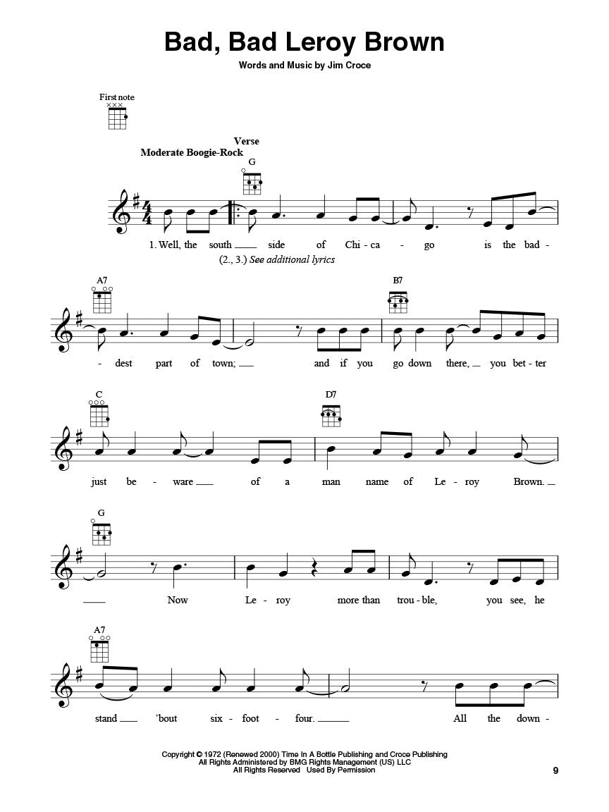 Jim Croce for Ukulele - sample page 3