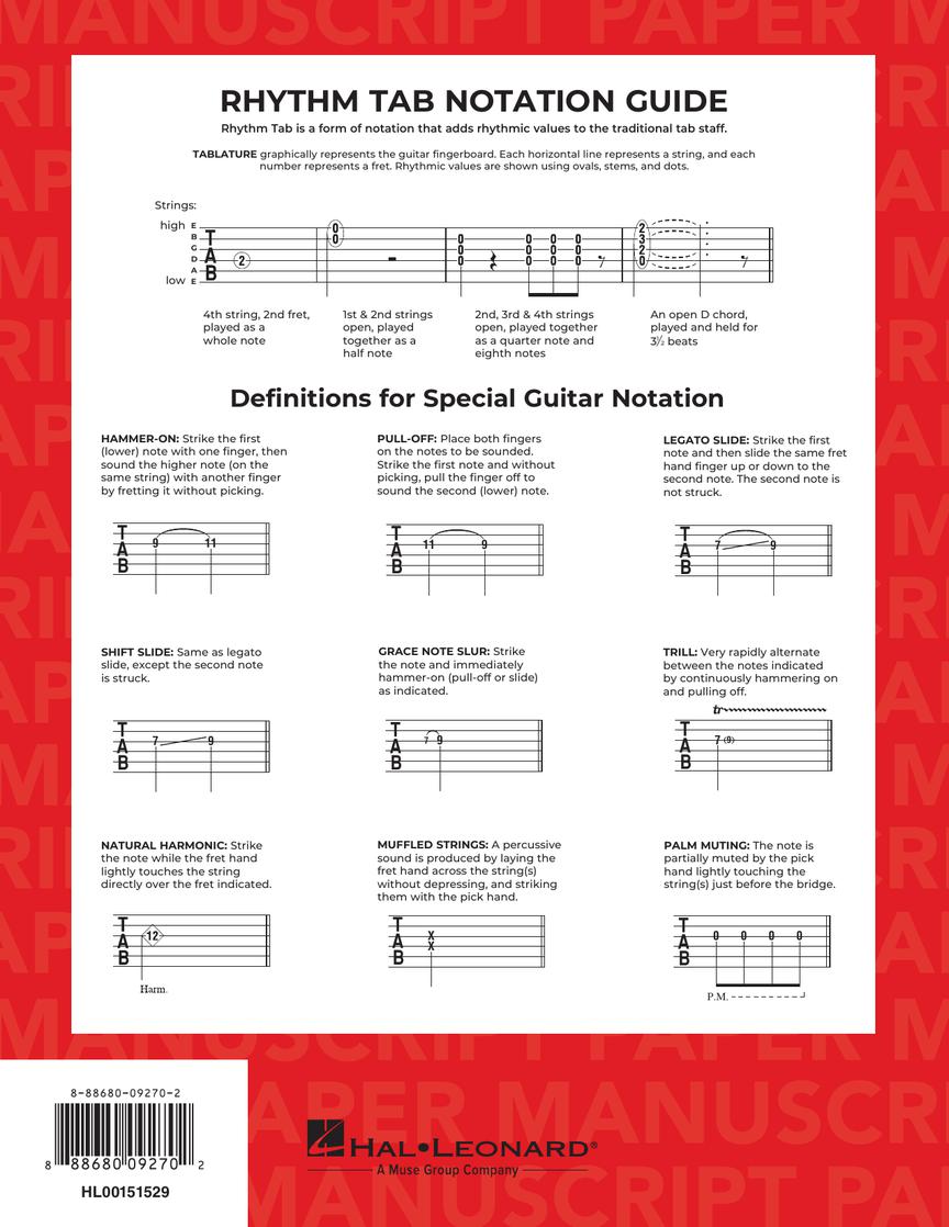 Guitar Tablature Manuscript Paper – Spiral-Bound - sample page 3