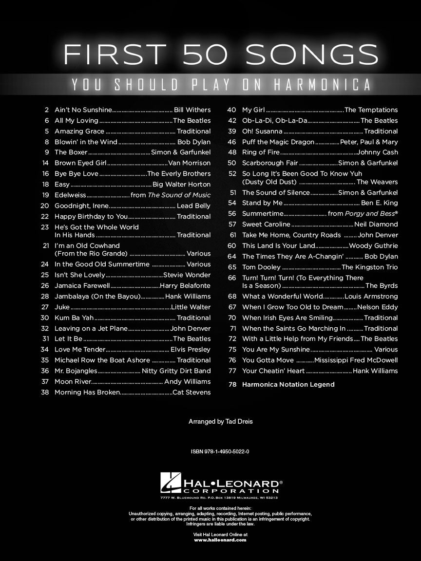 First 50 Songs You Should Play on Harmonica - sample page 2