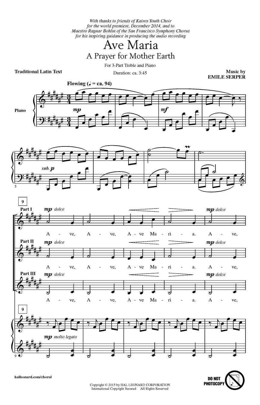 Ave Maria - String Quartet - sample page 1