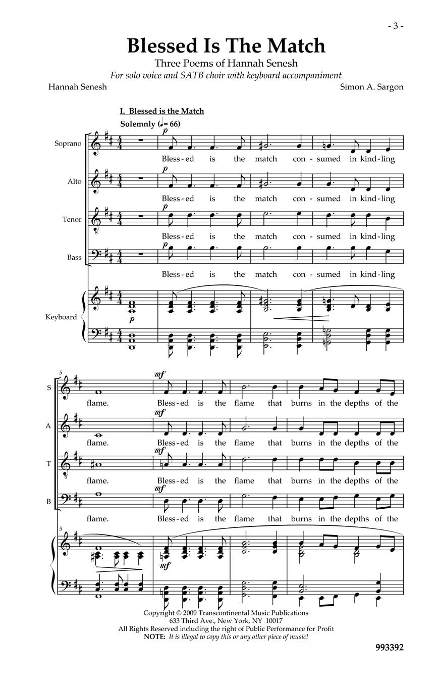 Three Choral Works from <i>A Voice Called</i> - sample page 1