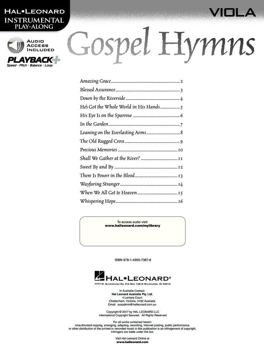 Gospel Hymns for Viola - sample page 2