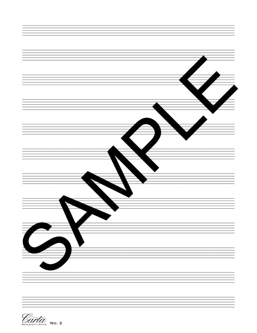 Carta Manuscript Paper No. 2 – Basic - sample page 2