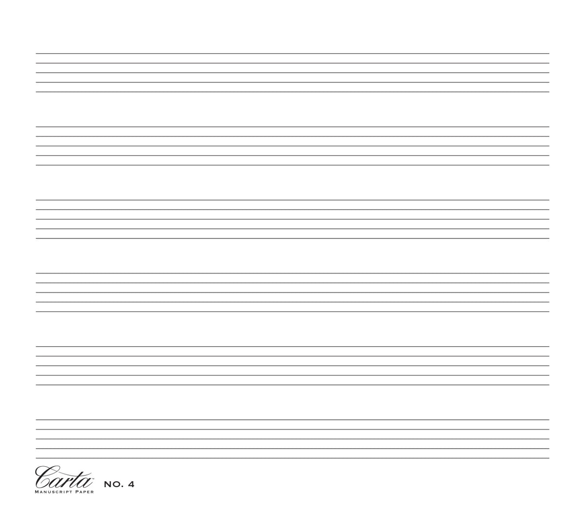 Carta Manuscript Paper No. 4 – Children's - sample page 2