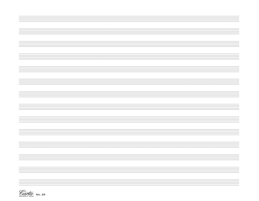 Carta Manuscript Paper No. 25 – Professional - sample page 2