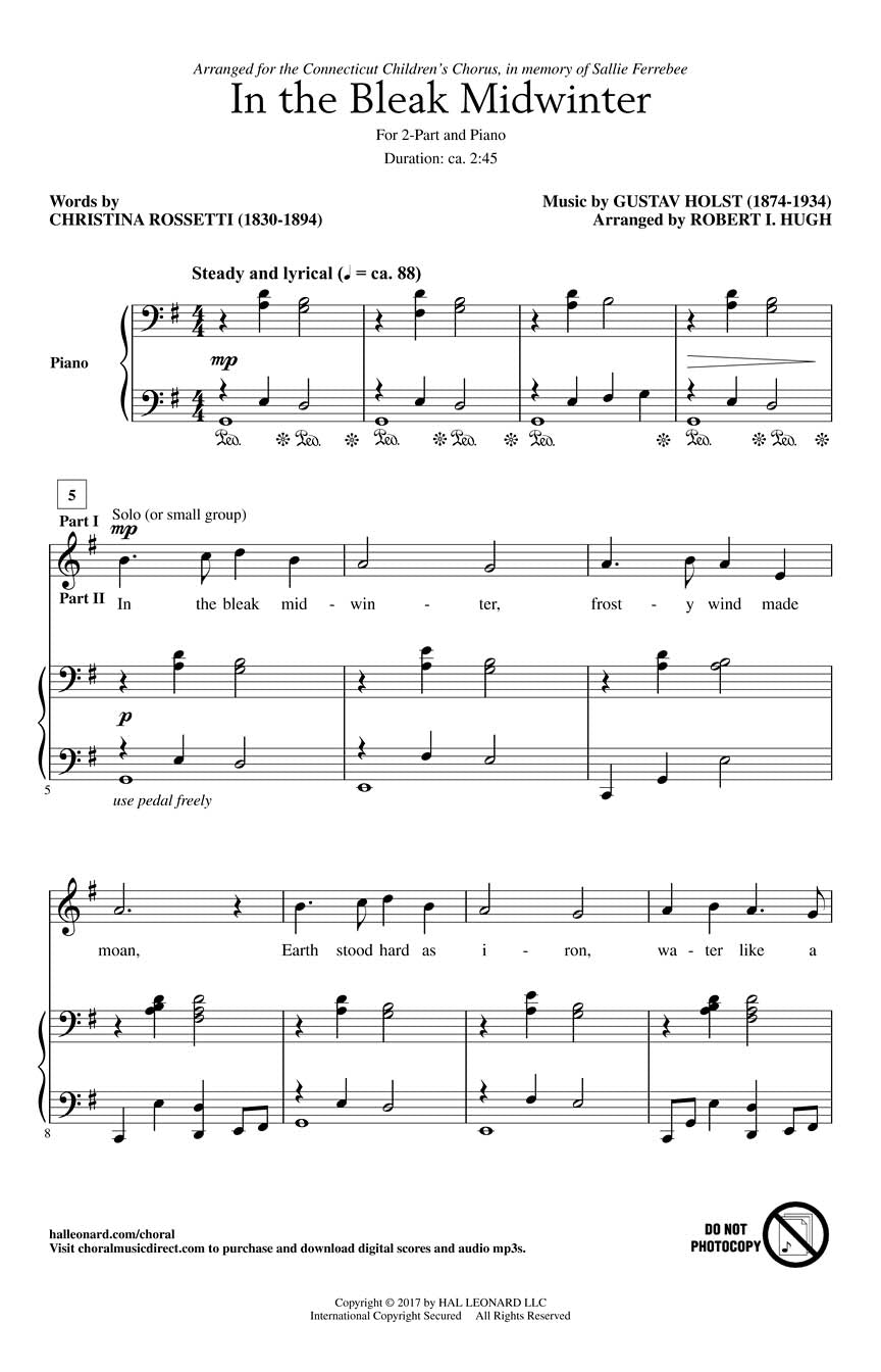 In The Bleak Mid-winter - sample page 1