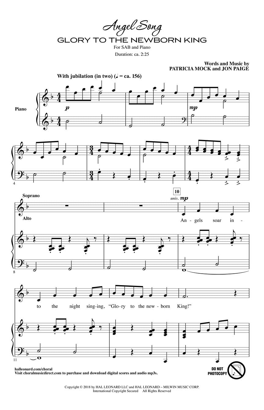 Angel Song - sample page 1