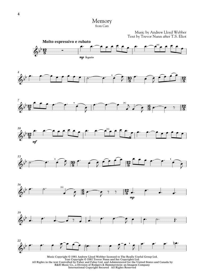 Andrew Lloyd Webber for Classical Players – Flute and Piano - sample page 4