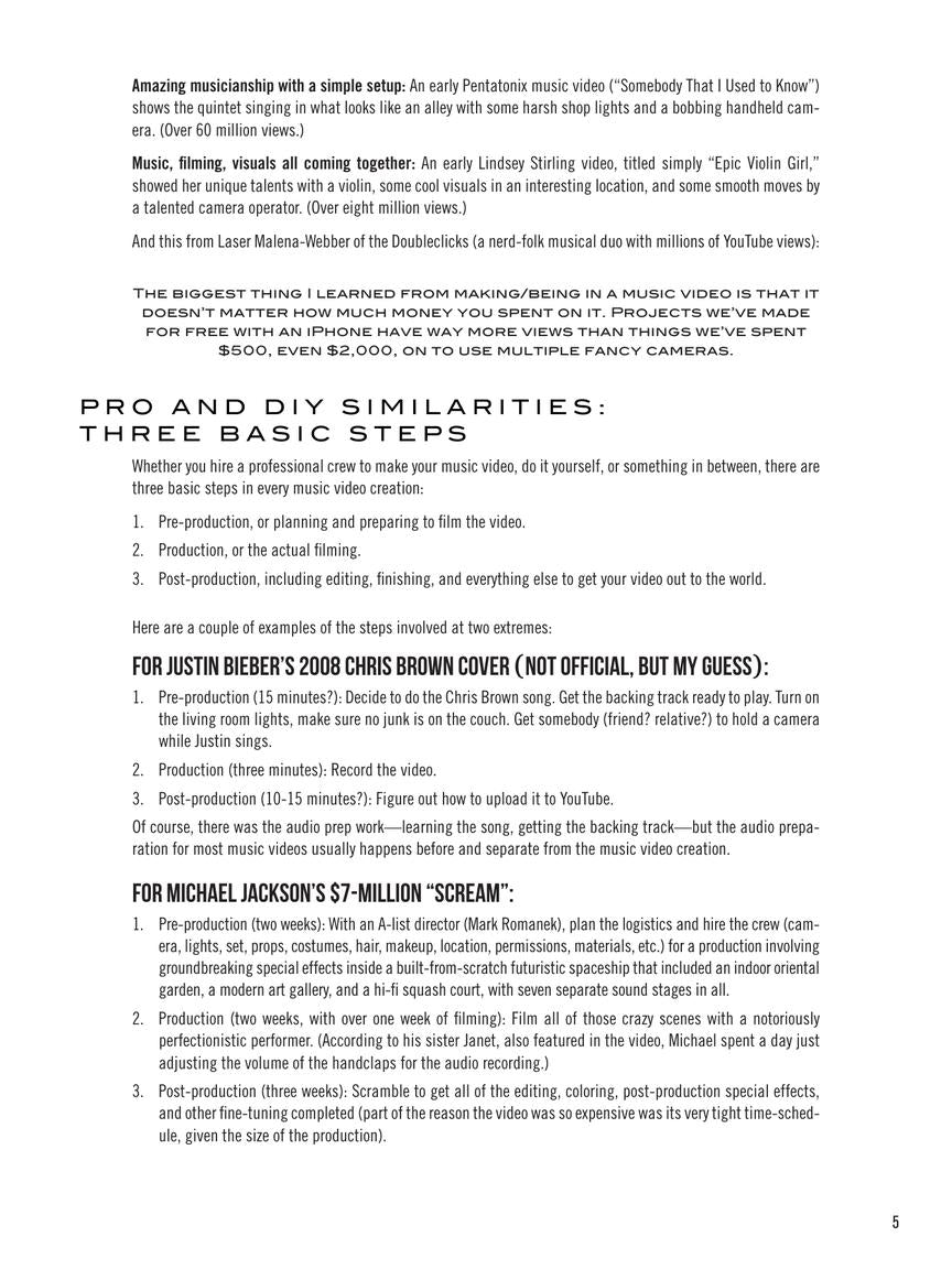 The DIY Guide to Making Music Videos - sample page 4
