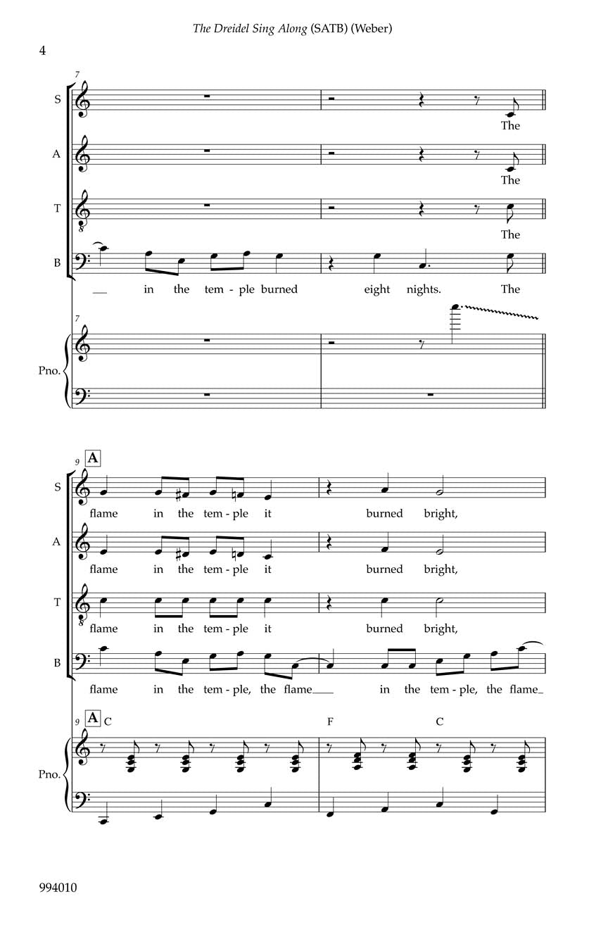 The Dreidel Sing Along - sample page 2