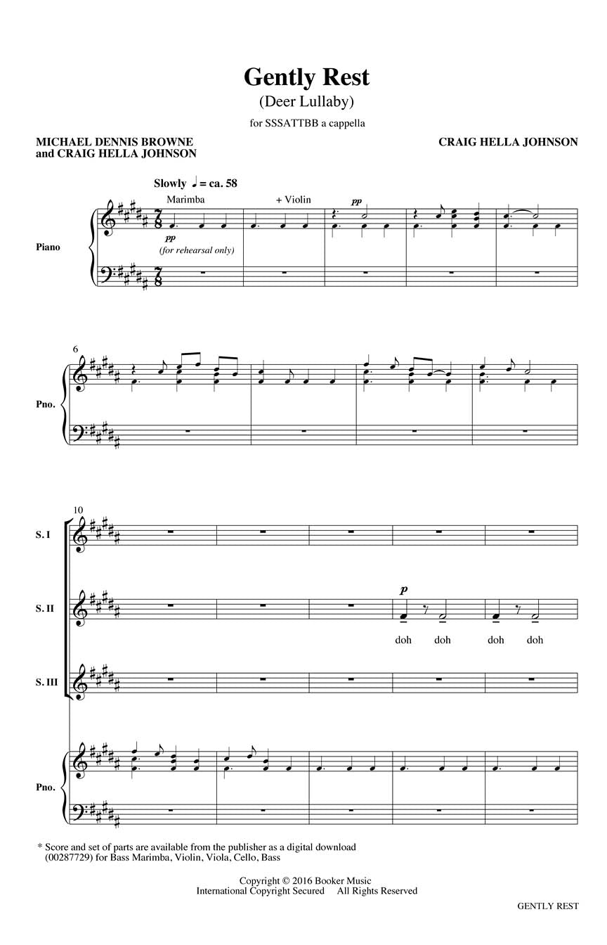 Gently Rest (Deer Lullaby) - sample page 1