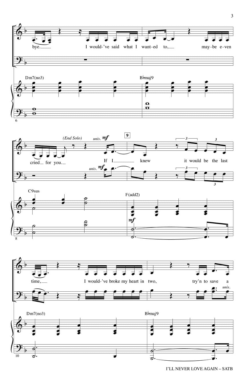 I'll Never Love Again - sample page 2