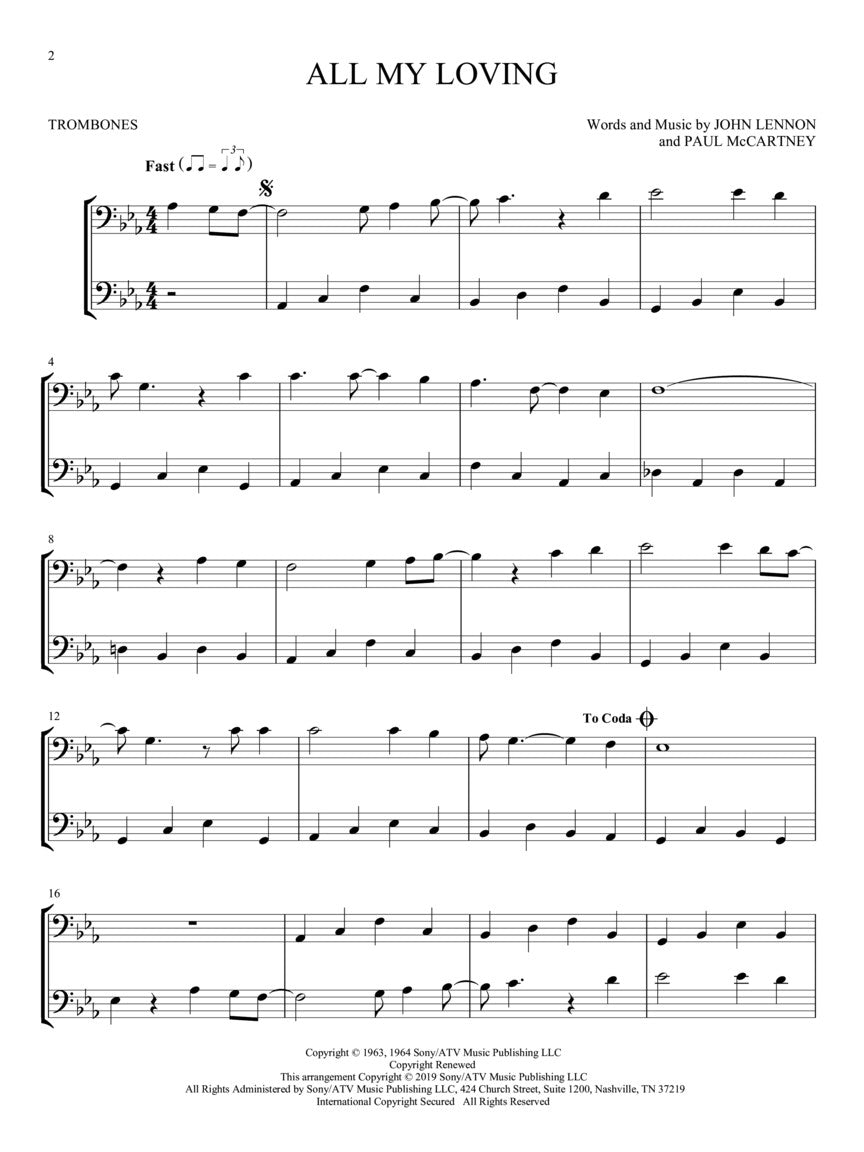 The Beatles for Two Trombones - sample page 3