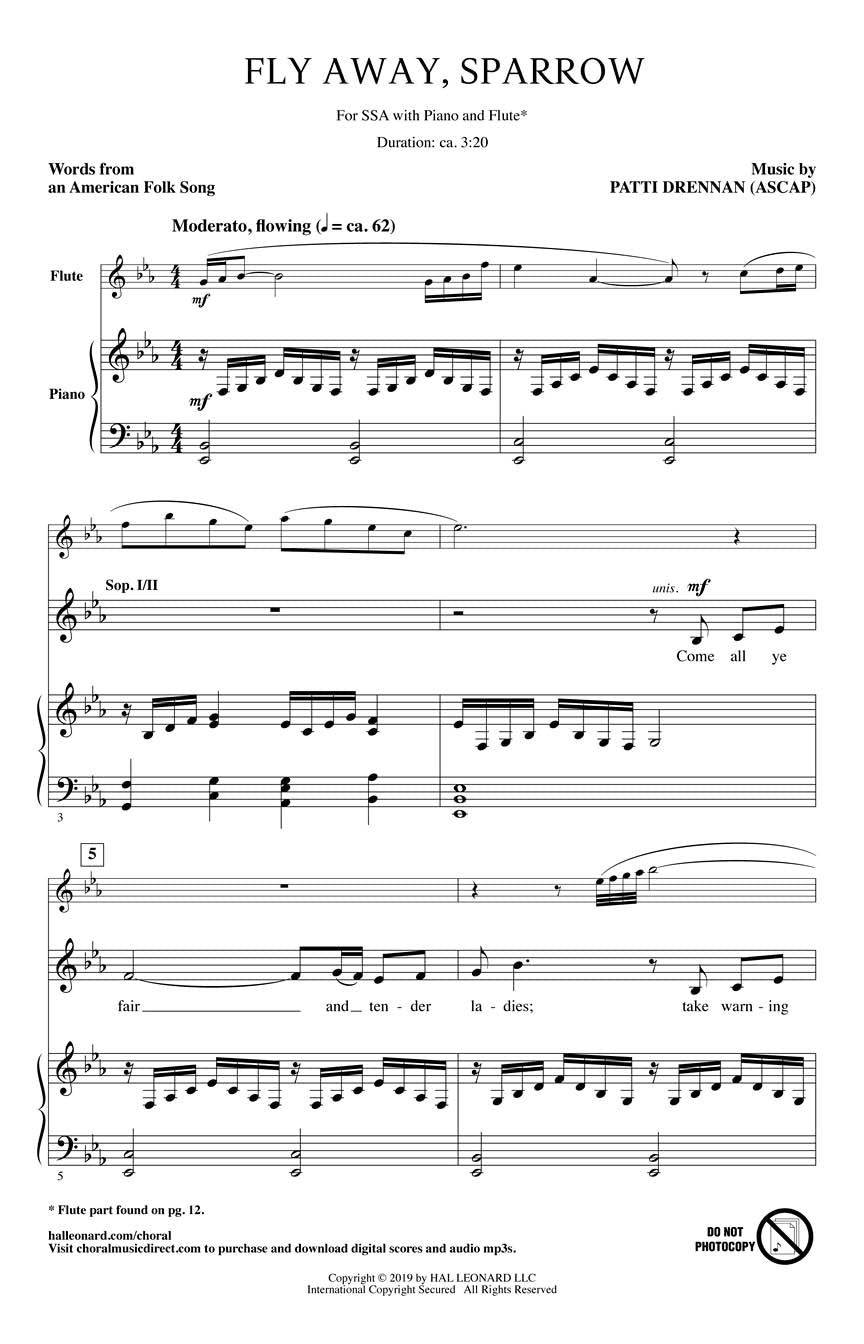 Fly Away, Sparrow - sample page 1
