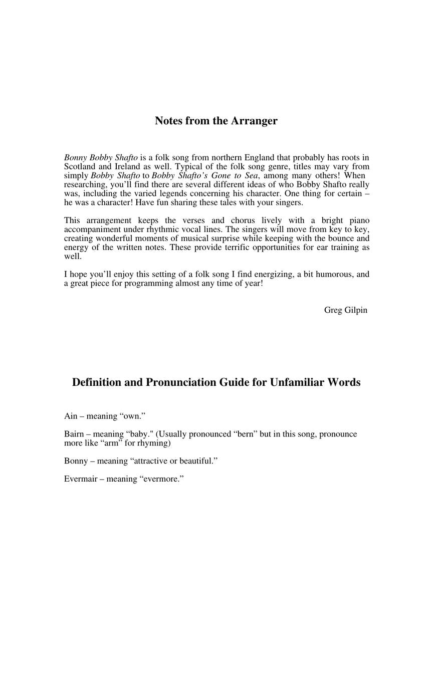 Bonny Bobby Shafto - sample page 2