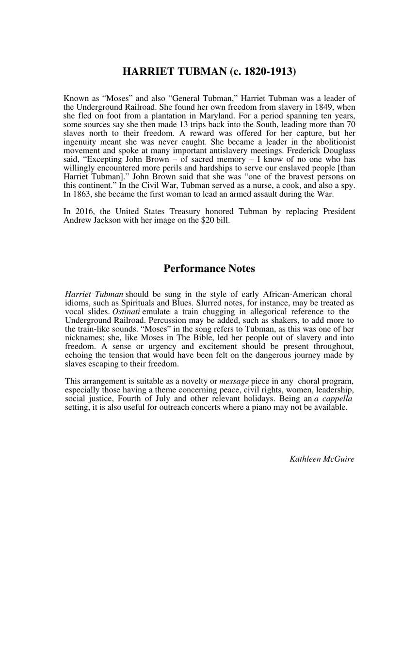 Harriet Tubman - sample page 2