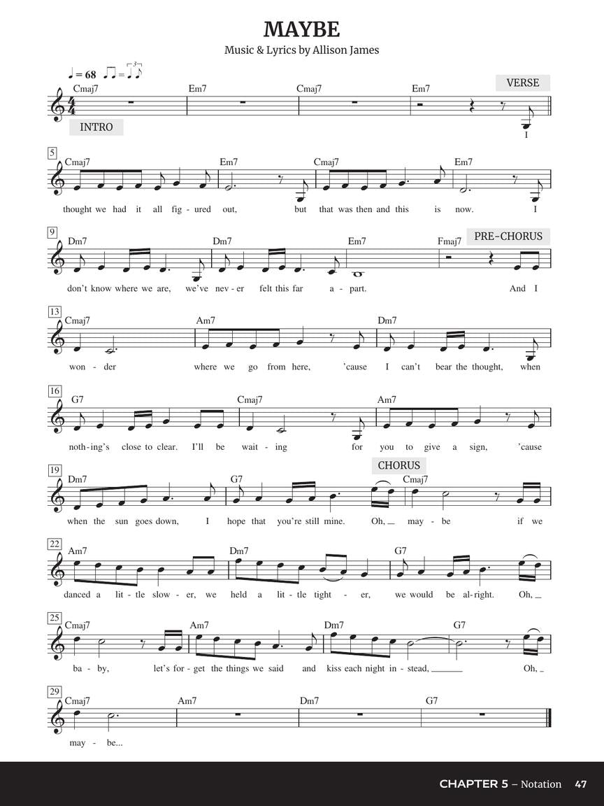 How to Write a Song on the Piano - sample page 5