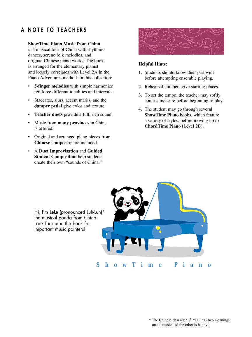 ShowTime® Piano Music from China - sample page 2