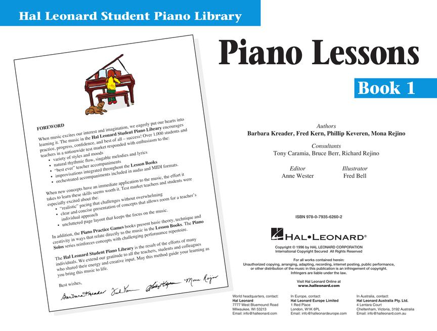 Piano Lessons – Book 1 - sample page 2