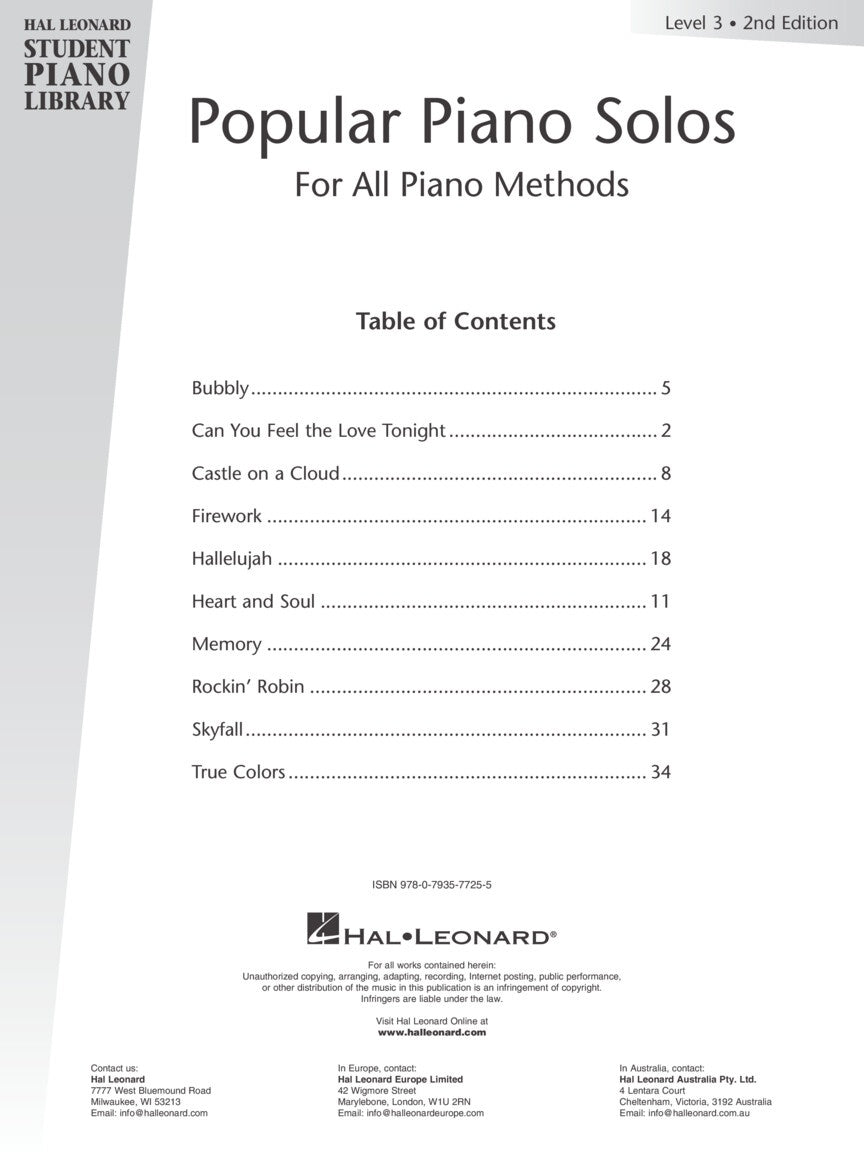 Popular Piano Solos – Level 3, 2nd Edition - sample page 2