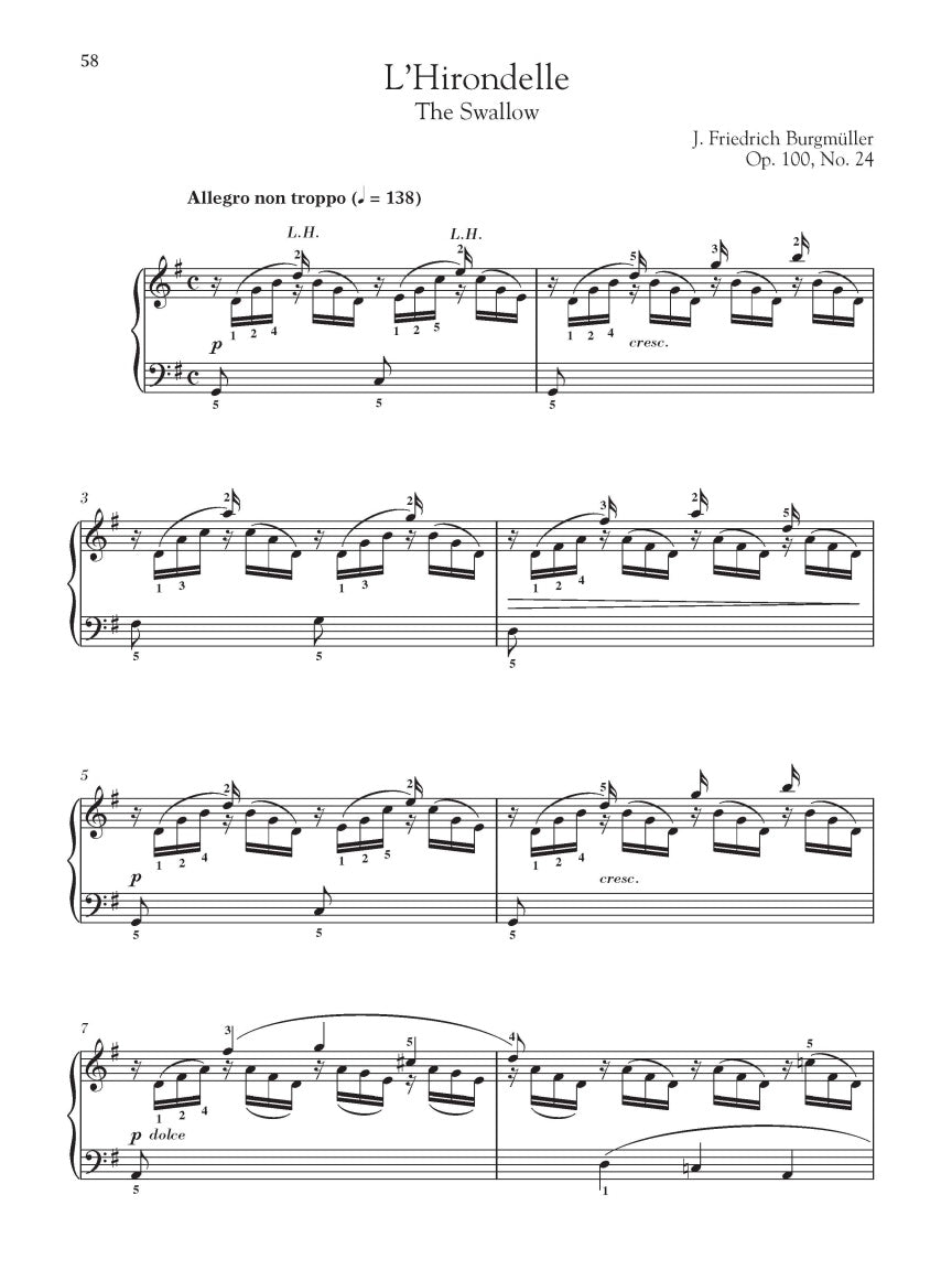 Burgmüller – 25 Progressive Studies, Opus 100 - sample page 7
