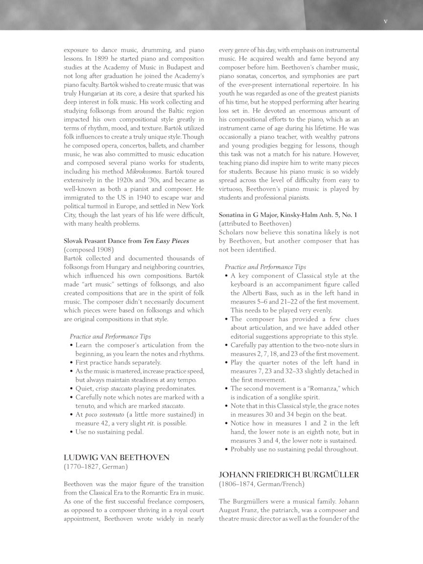 Baroque to Modern: Early Intermediate Level - sample page 5