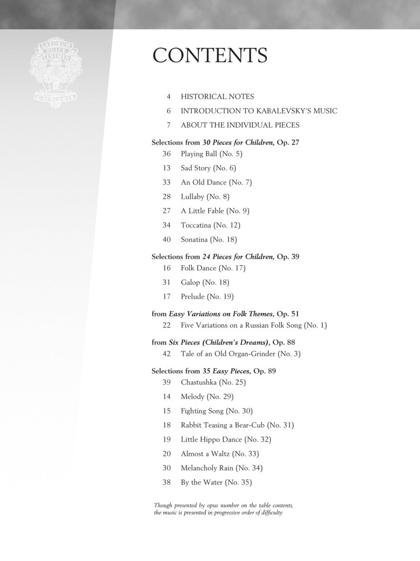 Dmitri Kabalevsky – Selected Piano Pieces - sample page 2