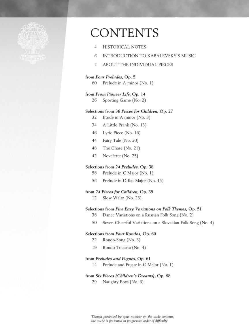 Dmitri Kabalevsky – Selected Piano Pieces - sample page 2