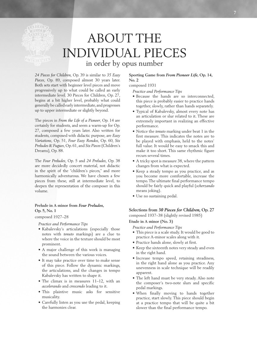 Dmitri Kabalevsky – Selected Piano Pieces - sample page 5