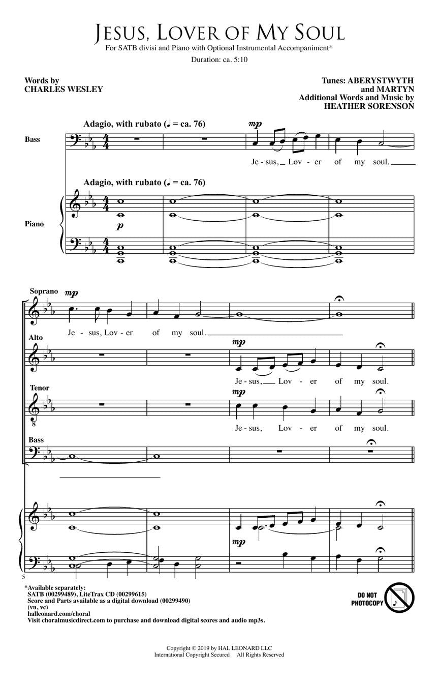 Jesus, Lover of My Soul - sample page 2