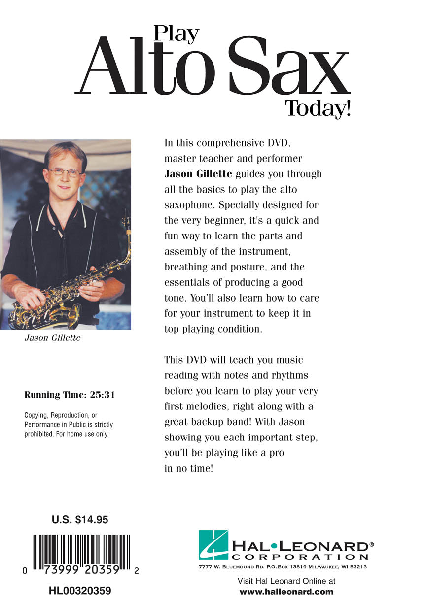 Play Alto Sax Today! DVD - sample page 2