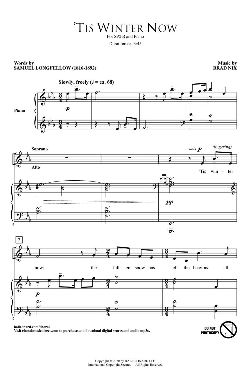 'Tis Winter Now - sample page 2