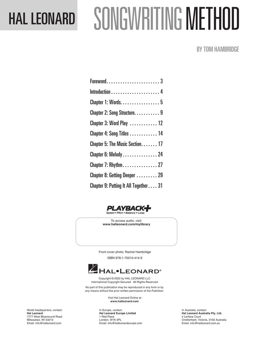 Hal Leonard Songwriting Method - sample page 2