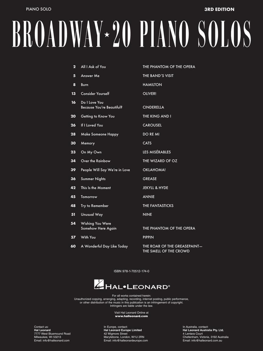 Broadway – 20 Piano Solos - sample page 2
