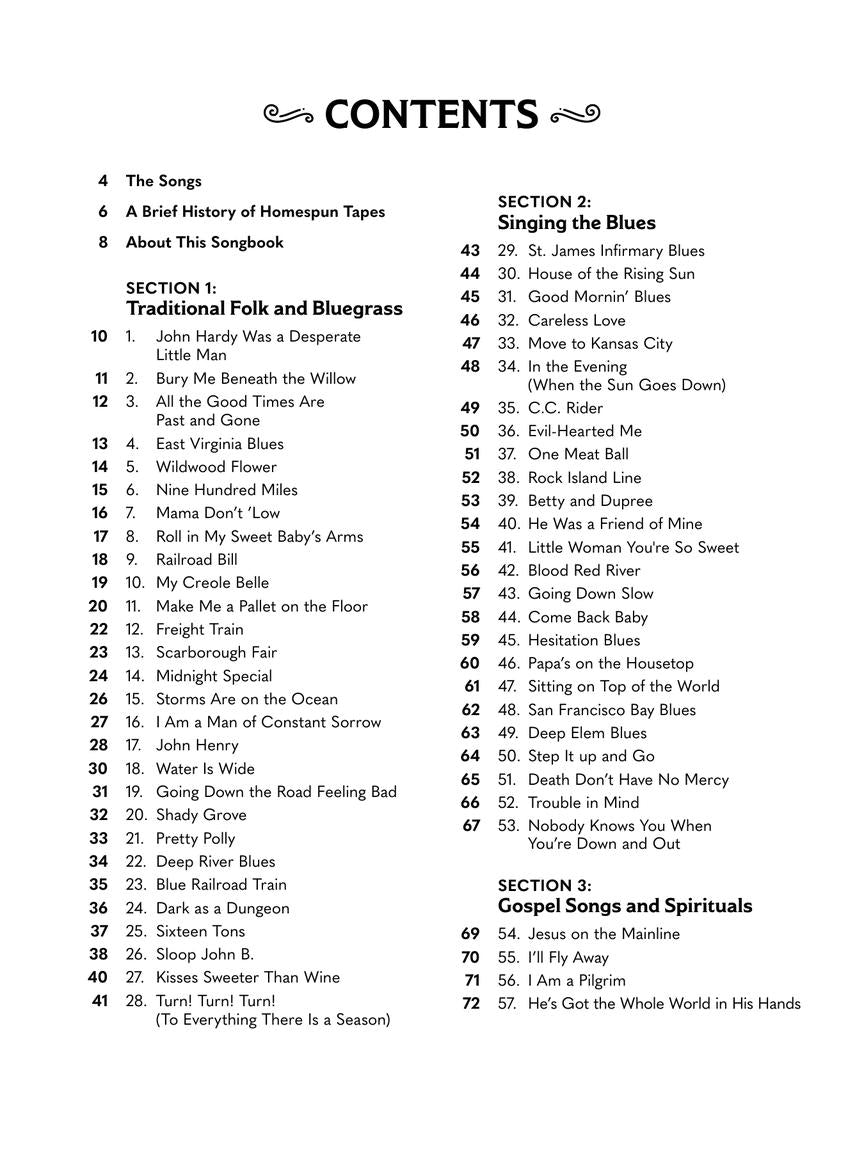The Homespun Songbook - sample page 2