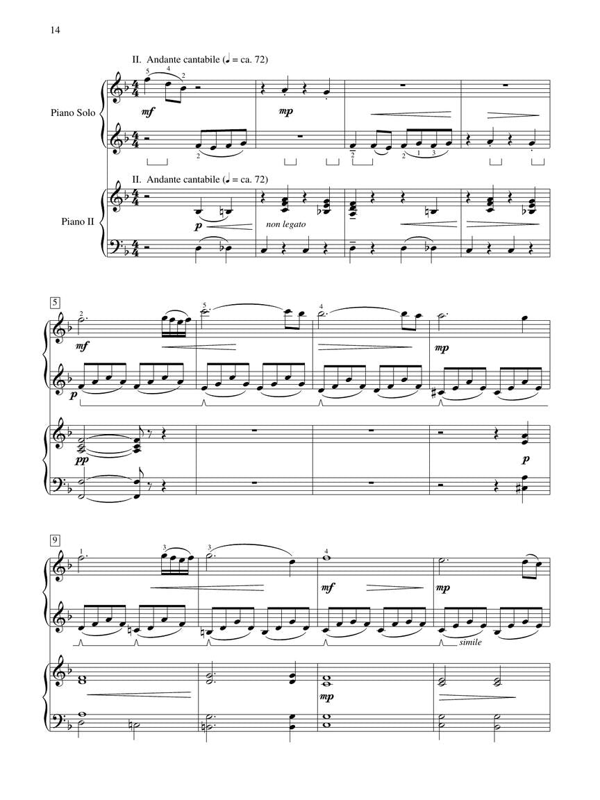 Concerto No. 1 for Piano and Strings - sample page 4