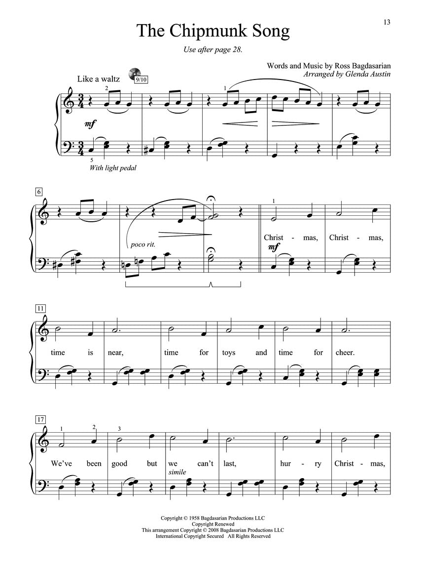 Christmas Piano Solos – Second Grade (Book/CD Pack) - sample page 5