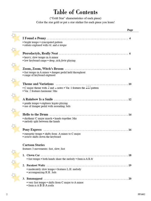 Primer Level – Gold Star Performance - sample page 1