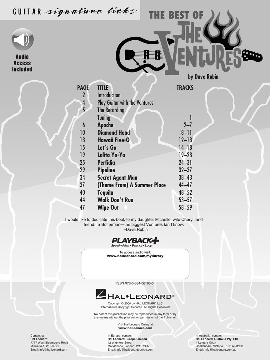 The Best of The Ventures - Guitar Signature Licks - sample page 2
