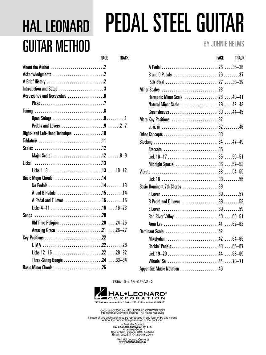 Pedal Steel Guitar Method - sample page 2